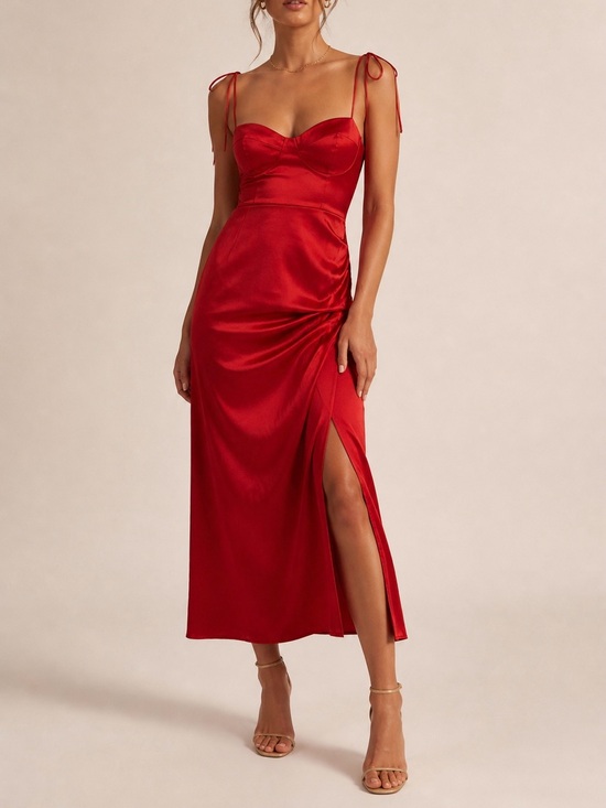 Reformation Dresses & Skirts - REFORMATION Red Silk Marguerite Midi Dress Size 8 NWOT